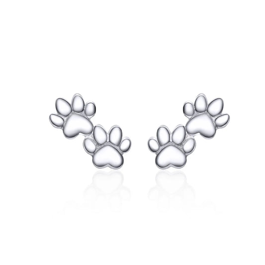 Cat Paws Pairs Sterling Silver Earrings