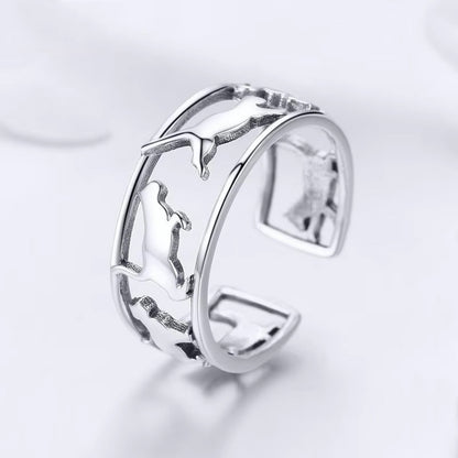 Cat Carousel Sterling Silver Ring