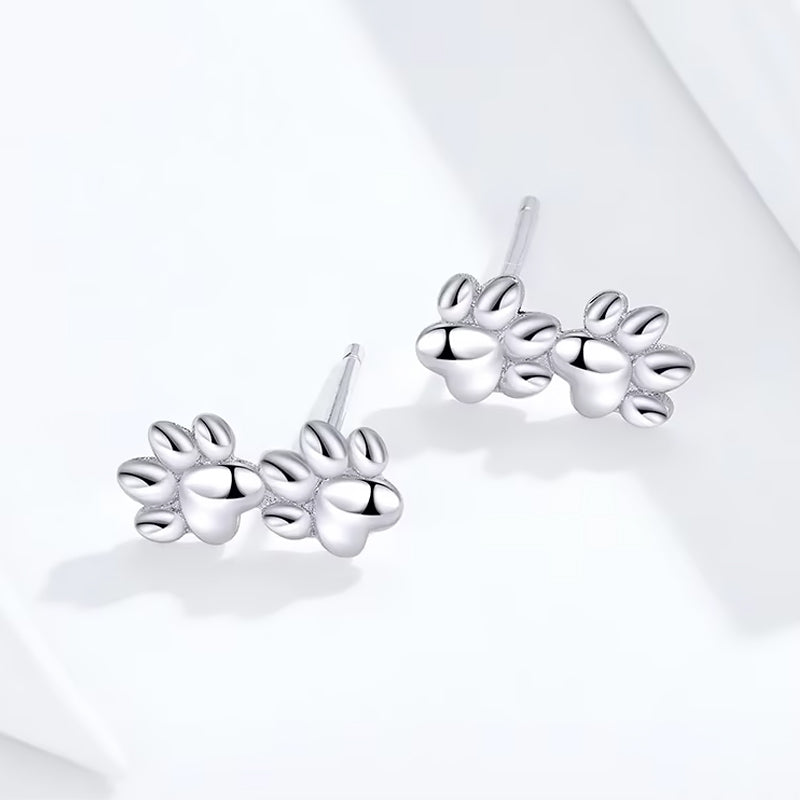 Cat Paws Pairs Sterling Silver Earrings